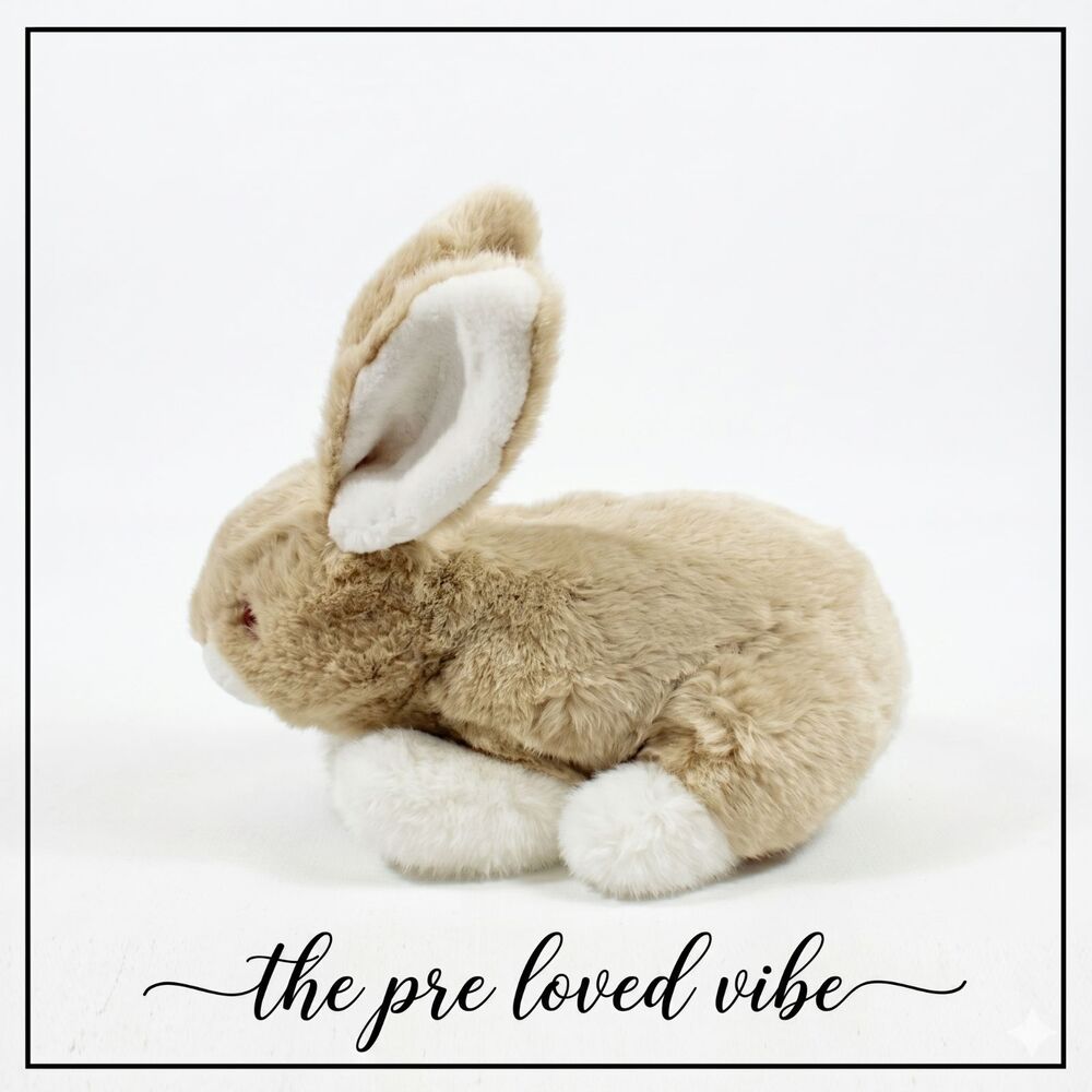 VINTAGE  FLOPPY EARS  SITTING BUNNY RABBIT STUFFED ANIMAL PLUSH TOY